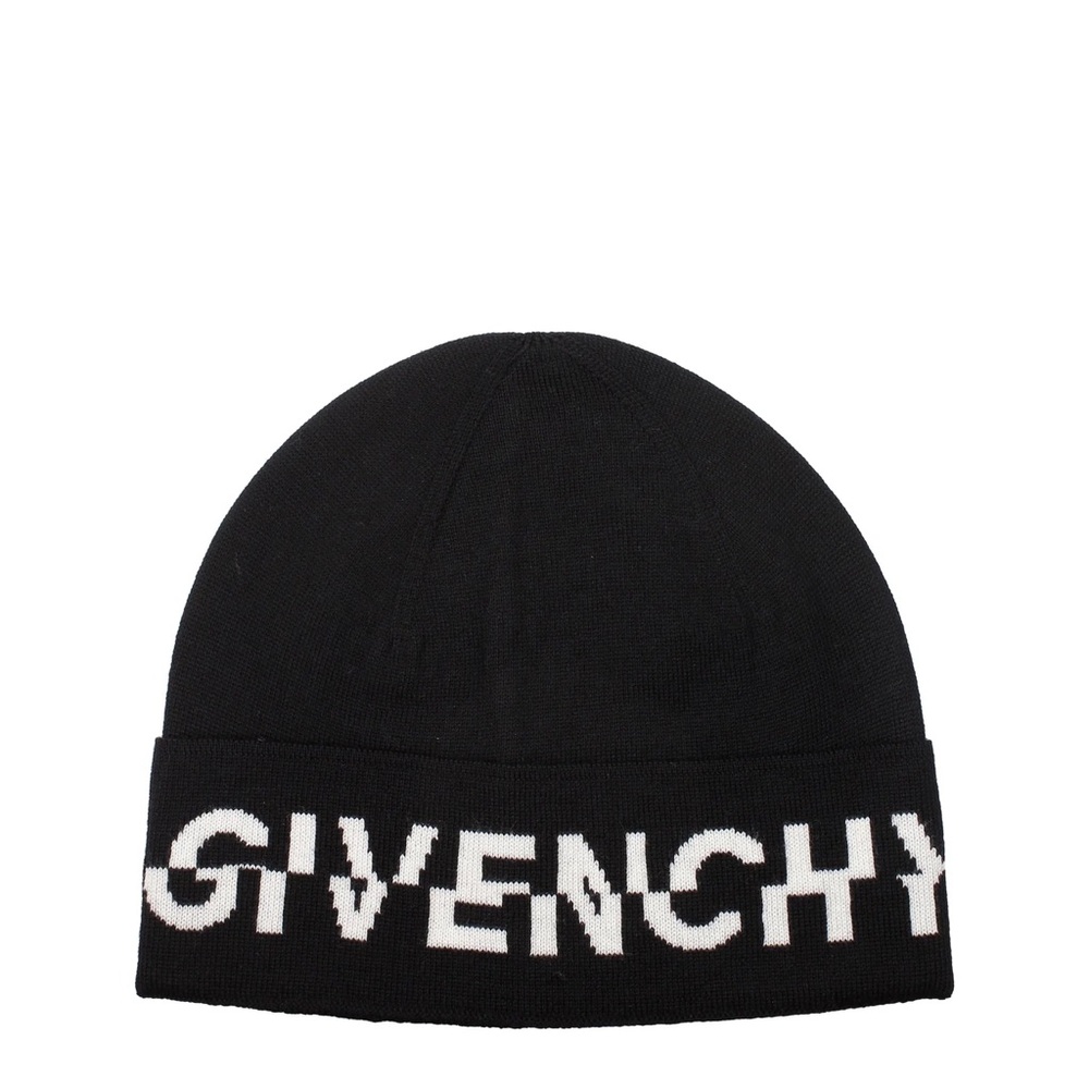 Givenchy Black and White Logo Beanie